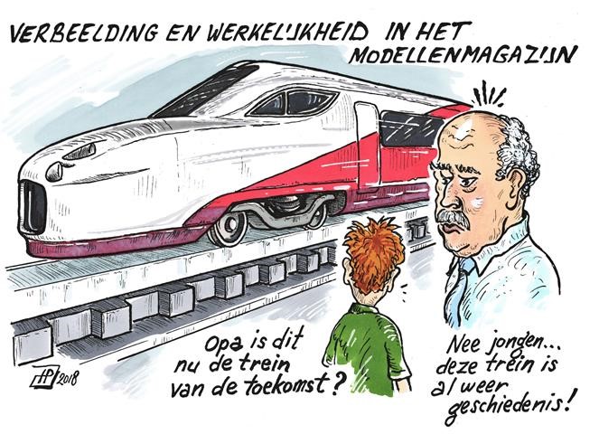 Modellenmagazijn (Cartoon Hans Proper).