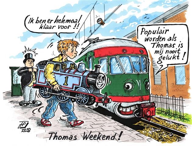 Thomas weekend (Cartoon Hans Proper).